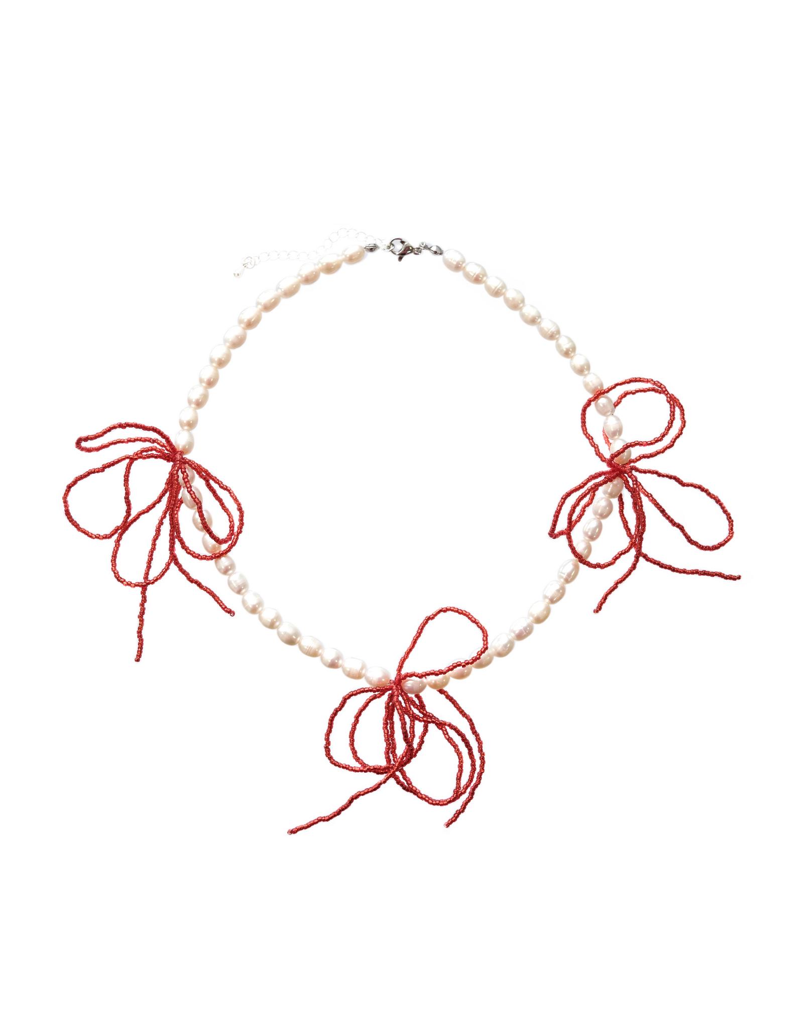 Product image: Choker «Pearls with red bows»