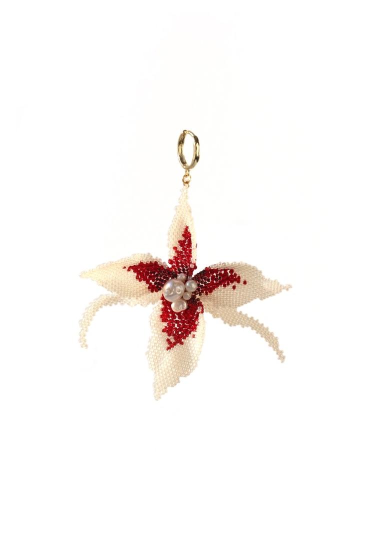 Product image: Mono earring «Scarlet Flower»