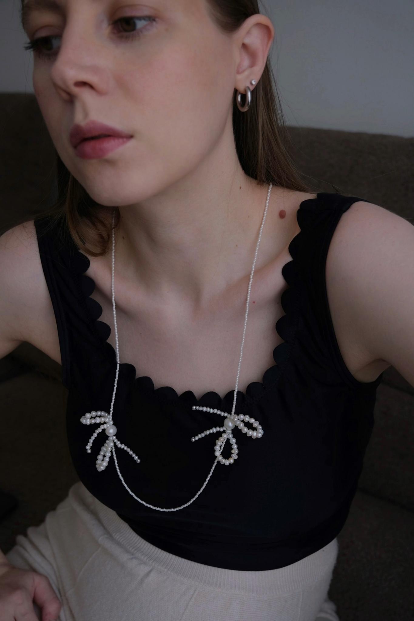 Изображение товара 2: Пояс-сотуар с жемчужными бантами