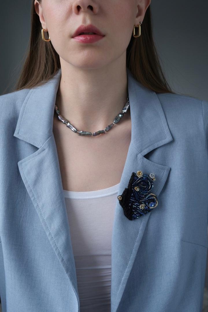 Product image 3: Brooch «Starry Night by Van Gogh»