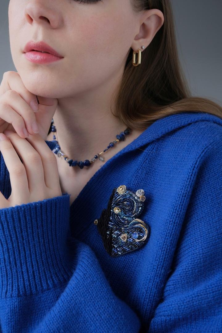 Product image 7: Brooch «Starry Night by Van Gogh»